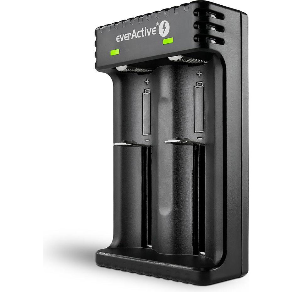 Everactive Batterieladegerät für Li-Ionen-Akkus LC-200 (1 pz., C, AAAA, AAA, AA, 2200 mAh, Caricabatterie senza batteria), Caricabatterie