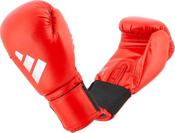Immagine prodotto adidas Guanti da boxe Speed 50, ADISBG50 rosso/argento (8 OZ)