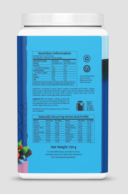 Image du produit Sunwarrior Warrior Blend Bio (Baies, 1 x, 750 g)