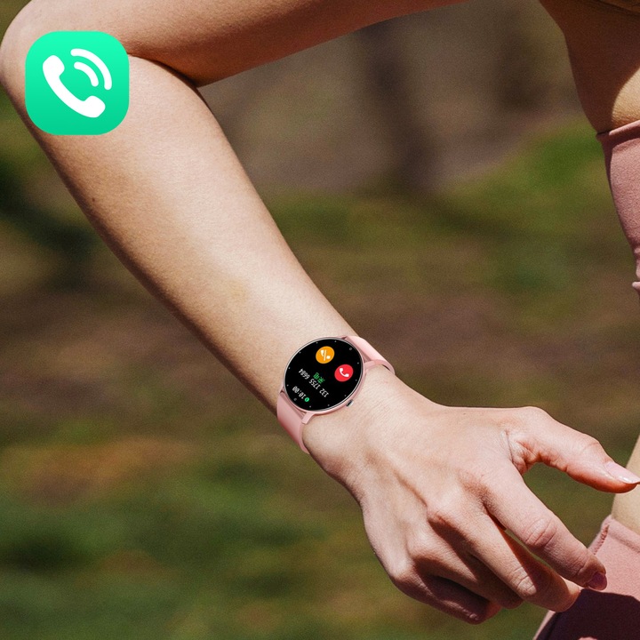 Actual product image North Edge Smartwatch with activity tracker, silicone strap - pale pink (44.70 mm)