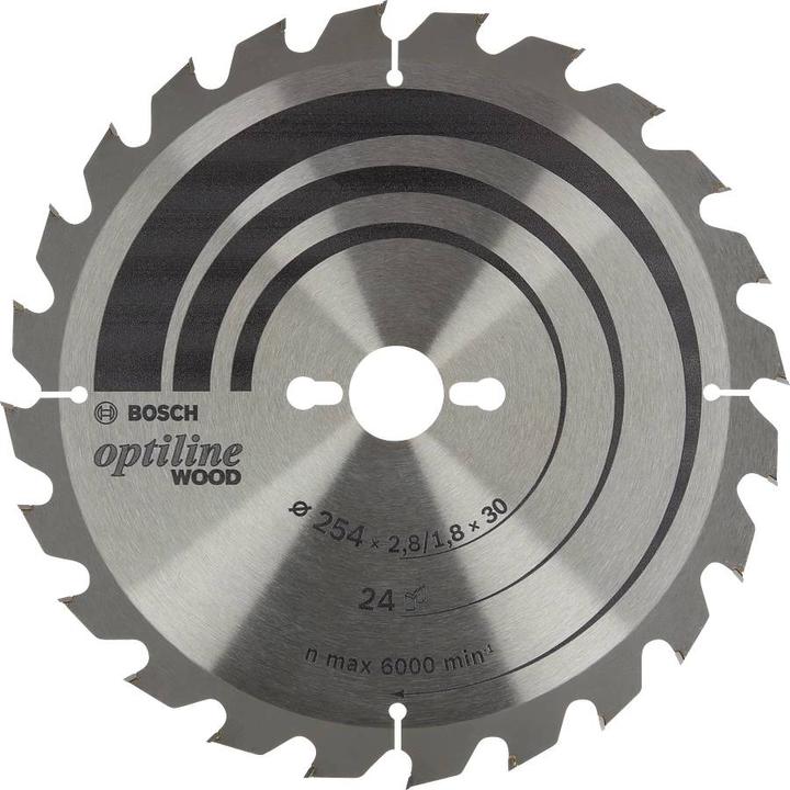 Bosch Professional Zubehör Lama per sega circolare PRO Wood, 254 x 2,8 x 30 mm