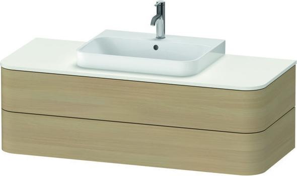 Actual product image Duravit Happy D.2 Plus Vanity unit for wall-mounted console, 1300x550 mm, 2 drawers, for furniture w (130 x 55 x 41 cm)