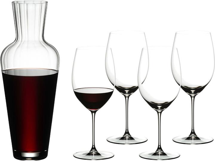 Image du produit Riedel Set de verres à cabernet & décanteur VERITAS (62.50 cl, 4 Verres, Verres à vin rouge)