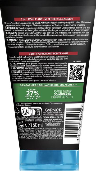Garnier Pure (Exfoliant nettoyant, 150 ml)
