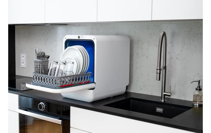 Actual product image Daan Tech Bob Matt white table dishwasher