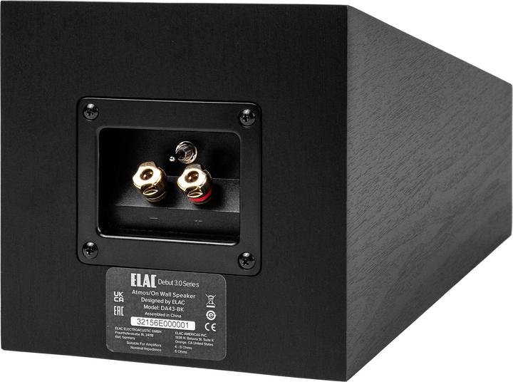 Actual product image ELAC Debut 3.0 A4.3 Dolby Atmos speaker pair, black (1 pair)