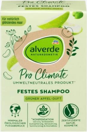 dm alverde Festes Shampoo Pro Climate Grüner Apfel (Festes Shampoo)