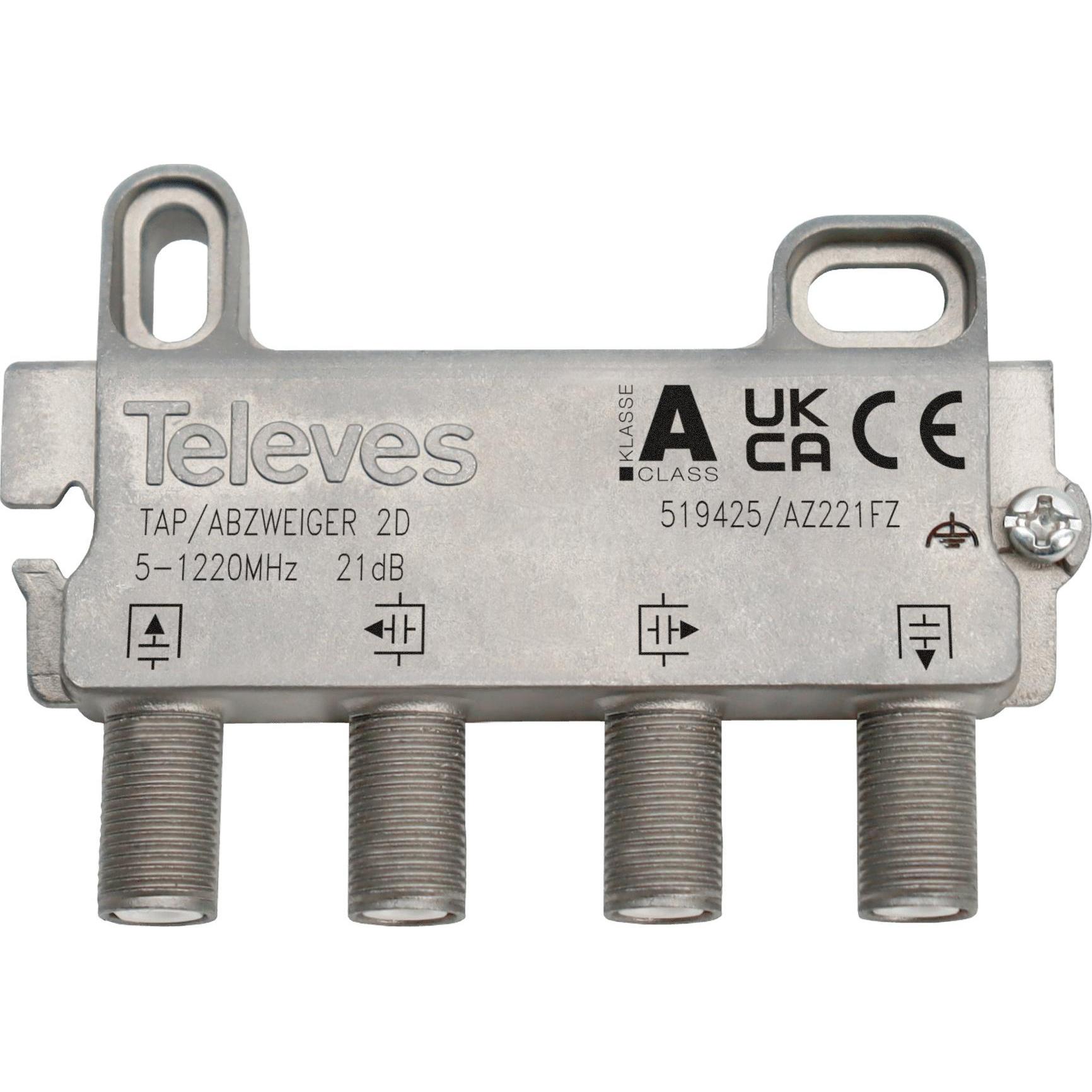 Televes Abzweiger 2f. (21 dB, Verteiler und Abzweiger), Antennenkabel