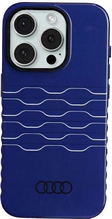 Produktbild Audi IML MagSafe Case iPhone 15 Pro 6.1" niebieski/navy blue hardcase AU-IMLMIP15P-A6/D3-BE (Apple iPhone 15 Pro)