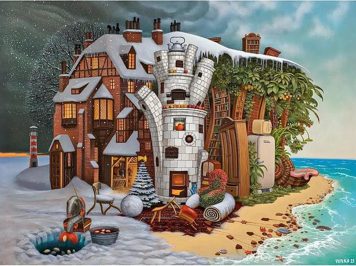 Actual product image Castorland Puzzle 2000 pieces Art Collection - Christmas Eve Madeira (2000 pieces)