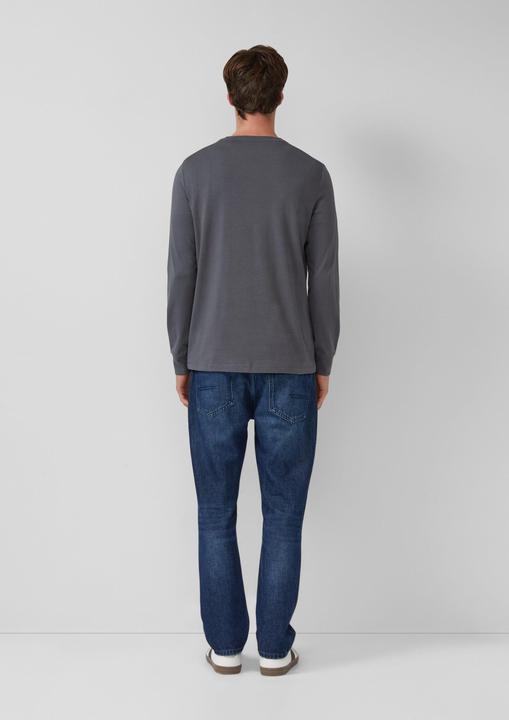 Produktbild s.Oliver T-Shirt Longsleeve aus Baumwolle mit Rippbündchen und Logo (S)