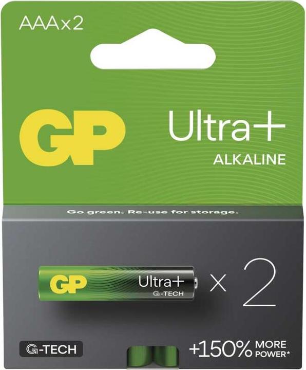 Produktbild GP Batteries Batteries Ultra+ Alkaline AAA 1.5v 2pce (2 Stk., AAA)