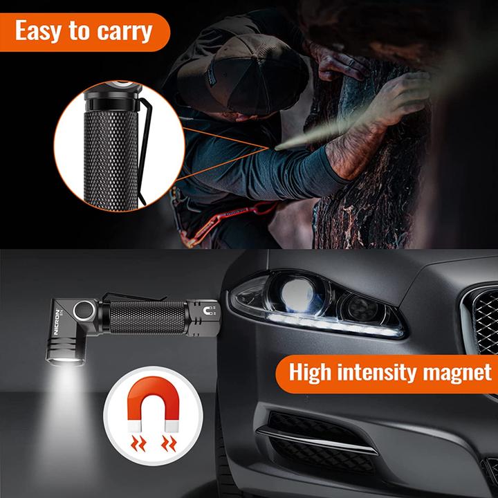 Actual product image Nicron B74 LED Flashlight (112 cm, 700 lm)