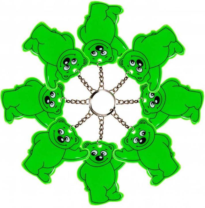 Actual product image Reflektierender Schlüsselanhänger Bär, 12 Stk.