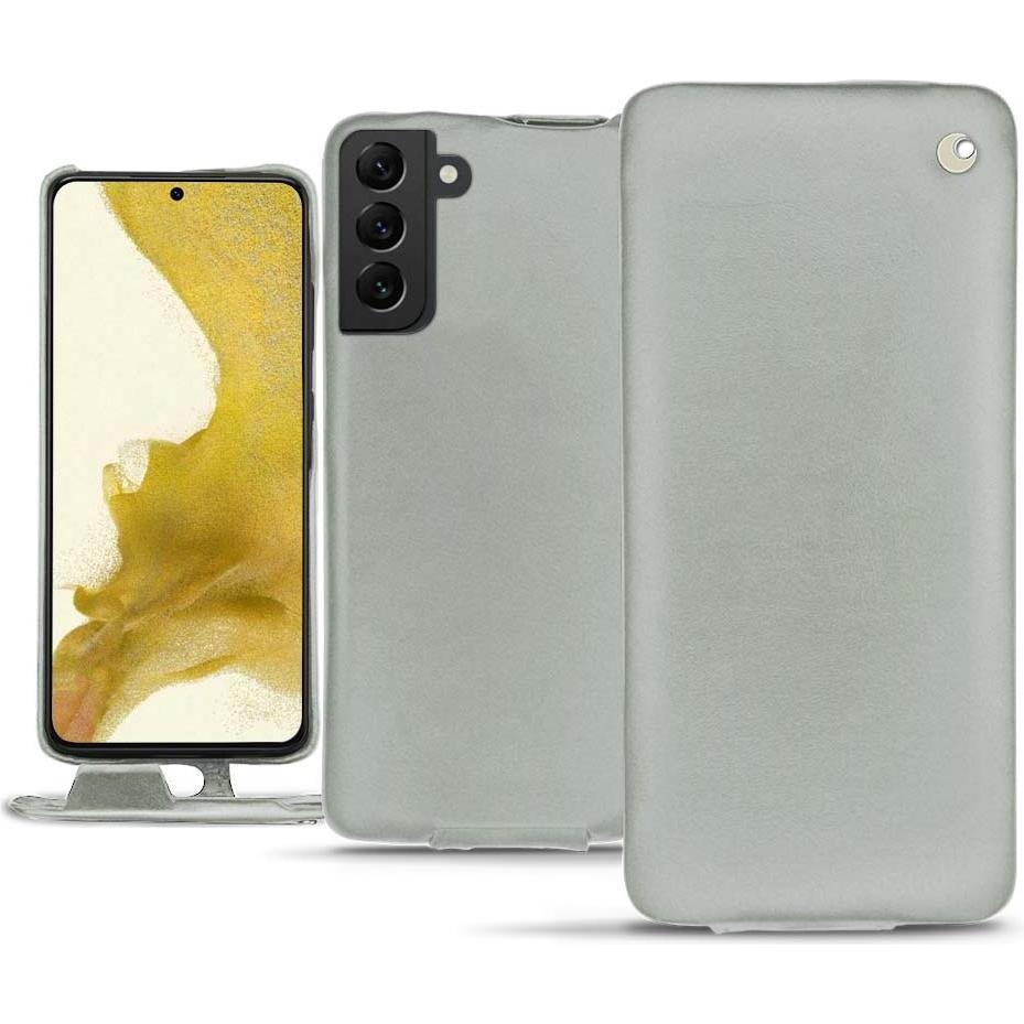 Noreve Lederschutzhülle vertikal (Samsung Galaxy S22+), Smartphone Hülle, Grau