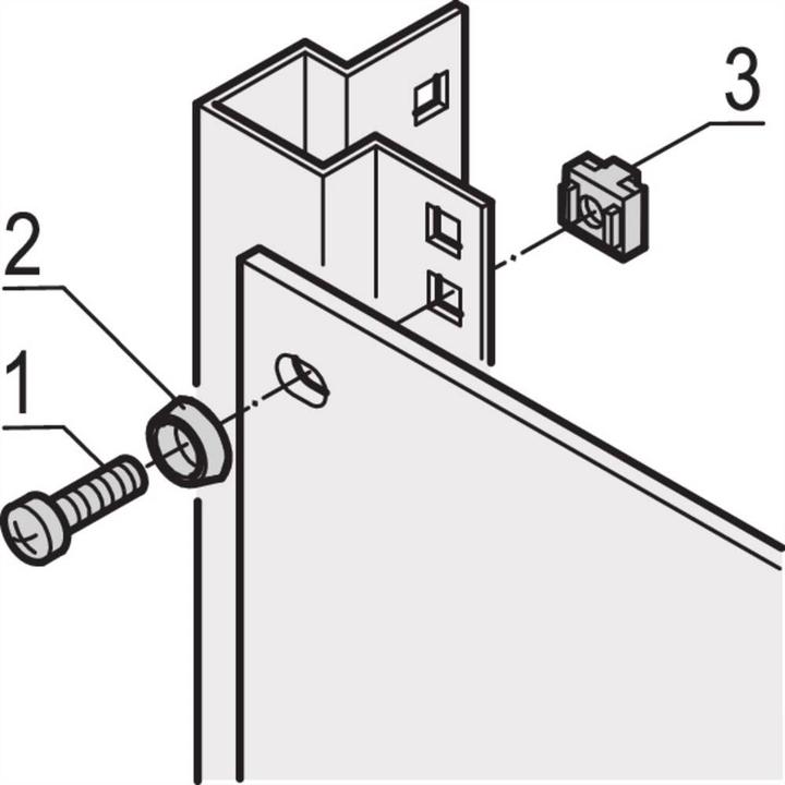 Actual product image Schroff Mounting material for 19" components, M6, 50x