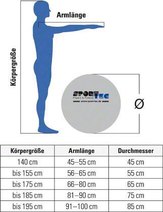 Actual product image Sport 2000 GYMNIC exercise ball 75 cm transparent Size: 75 (75 cm)
