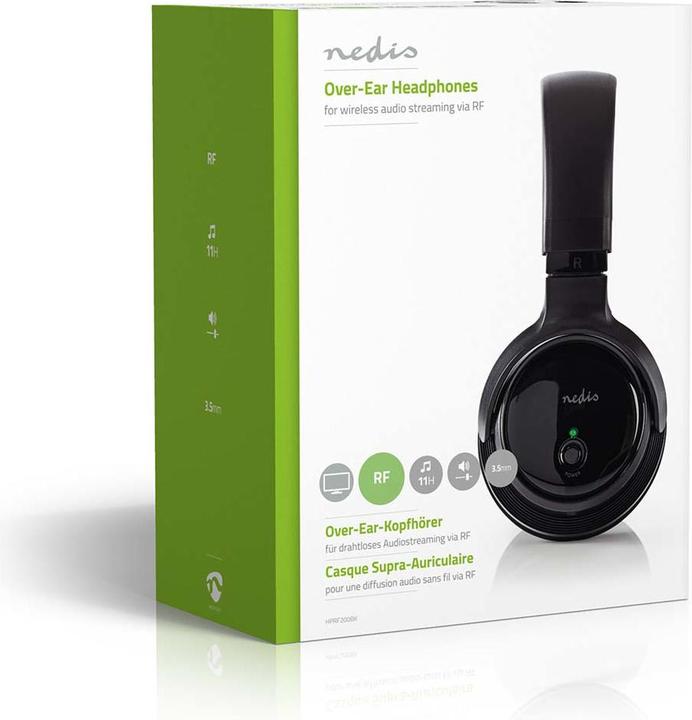 Image du produit Nedis HPRF200BK (Pas de réduction du bruit, 11 h, Sans fil)