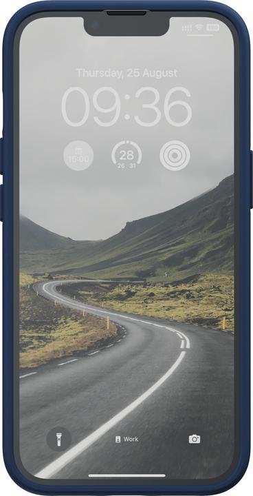 Produktbild Njord Hard-Cover Salm.Leather Magsafe Case blue (Apple iPhone 14)