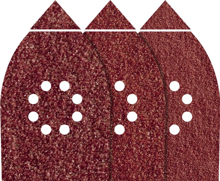 Actual product image wolfcraft 1 adhesive sanding set 6 pcs. 107x142mm (120, 240, 80)