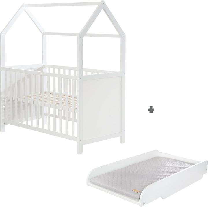 Roba House bed 60 x 120 cm incl. changing plate (60 x 120 cm)