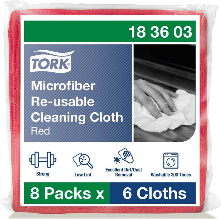 Actual product image Tork 6 microfibre cloths (6 pcs.)