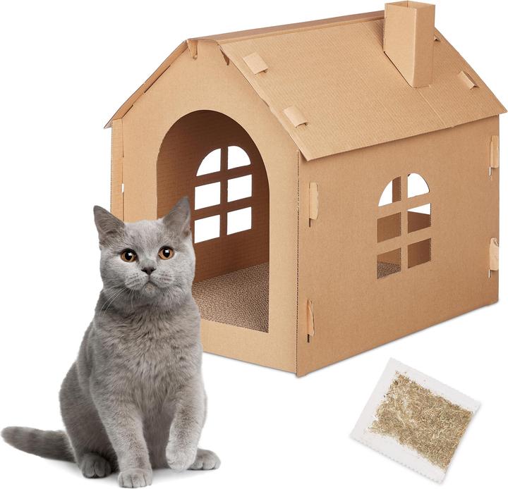 Actual product image Relaxdays Cat house (Cat, Safety closure)