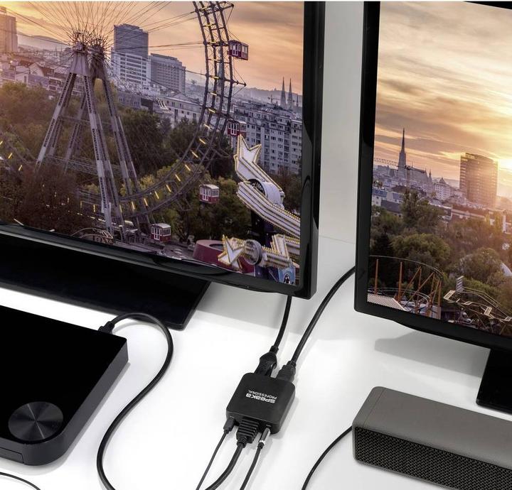 Actual product image SpeaKa Professional SP-HDMIS-300 2 Port HDMI-Splitter Ultra HD-fähig 7680 x 4320