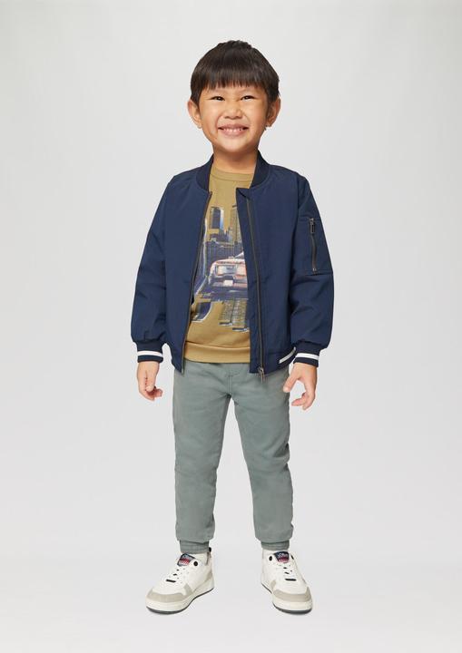 Produktbild s.Oliver Sweatshirt Sweatshirt mit Print und Rippbündchen (140)