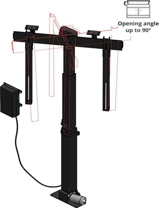 Xantron TV Furniture Lift PREMIUM-K1-RotoLift-AutoLid (Universal, 50", 30 kg)