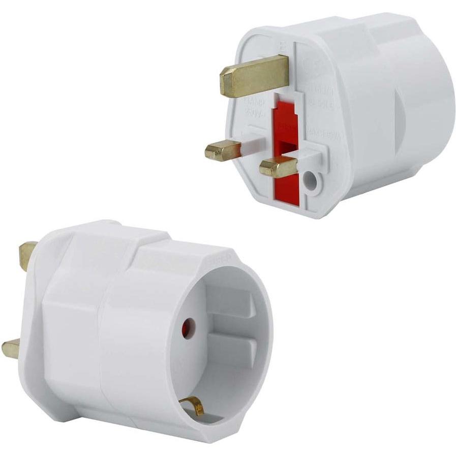 Thumbnail - Intirilife, Reiseadapter, Steckdosenadapter 4er Set UK Typ G auf EU