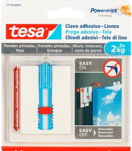 tesa 77779 Adhesive Nails for Hanging Canvas on Wallpaper and Plaster