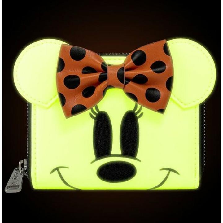 Actual product image Funko Loungefly: Disney - Ghost Minnie Mouse Glow in the Dark Cosplay Zip Around Wallet