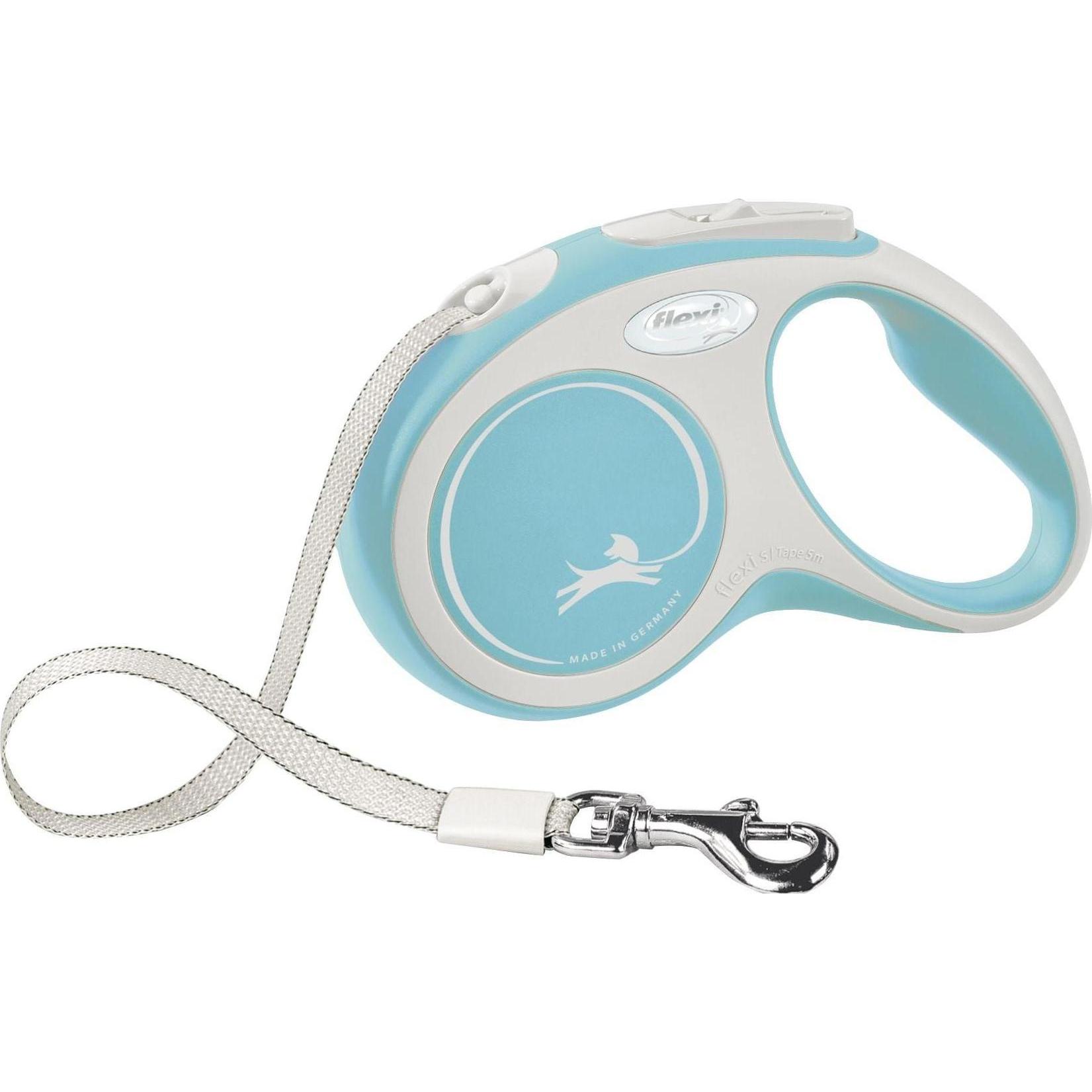 Flexi Blu Nuovo Comfort (S, Cane, Passeggiare), Collare + Guinzaglio