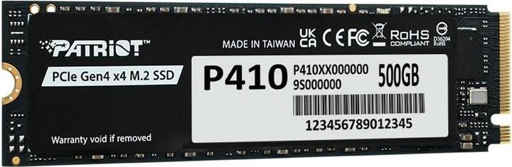Immagine prodotto Patriot SSD 500GB M.2 P410 PCIe 4.0 5000/2300 (500 GB, M.2, M.2 2280)