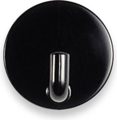 Image du produit Inofix Crochet adhésif rond, noir, 2 pièces