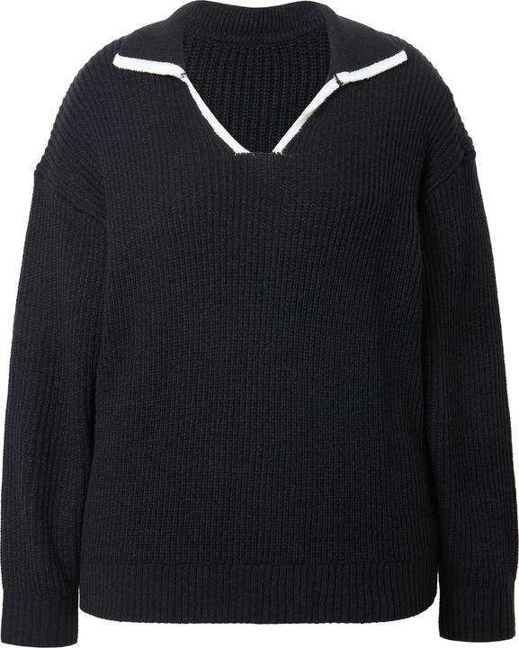 Produktbild Studio Untold Pullover, oversized, Strukturstrick, Polokragen (58)