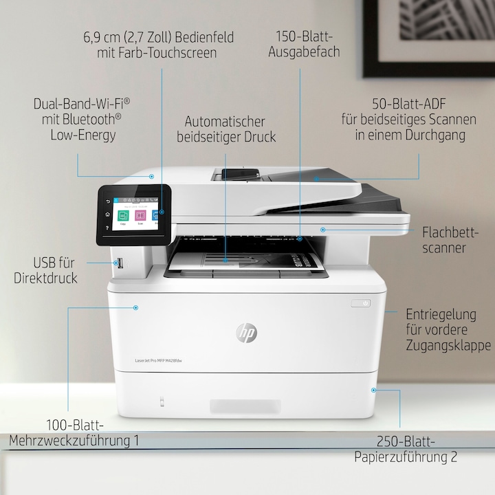 Actual product image HP M428fdw LaserJet Pro (Laser, Black and white)