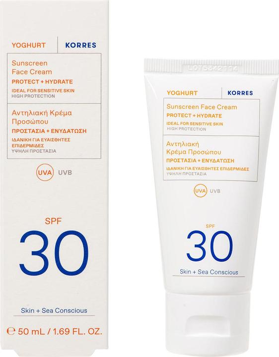 Image du produit Korres Yoghurt Sunscreen Face Cream SPF 30 (Crème solaire visage, SPF 30, 50 ml)