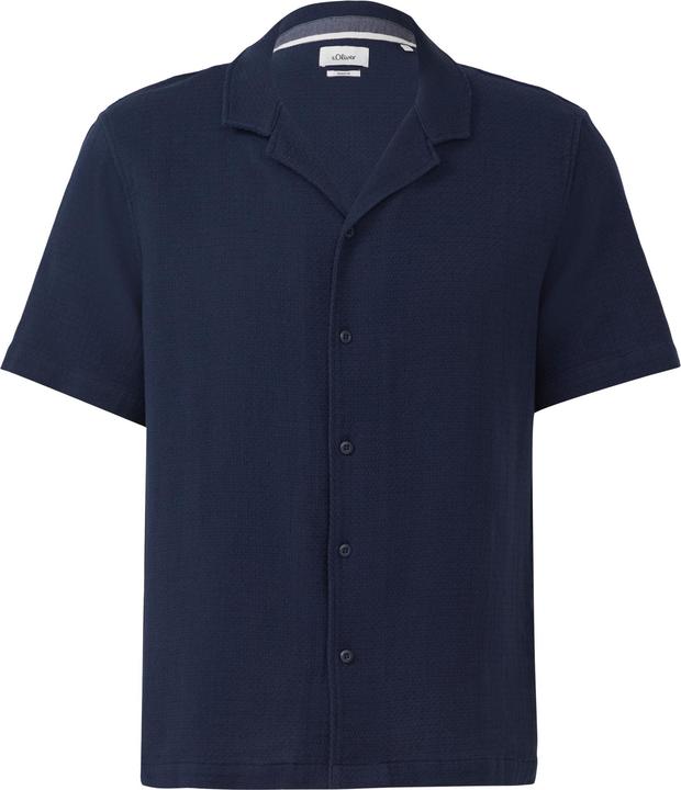 Actual product image S.Oliver Hemd Resort Fit: Strukturiertes Kurzarmhemd mit Reverskragen (S)