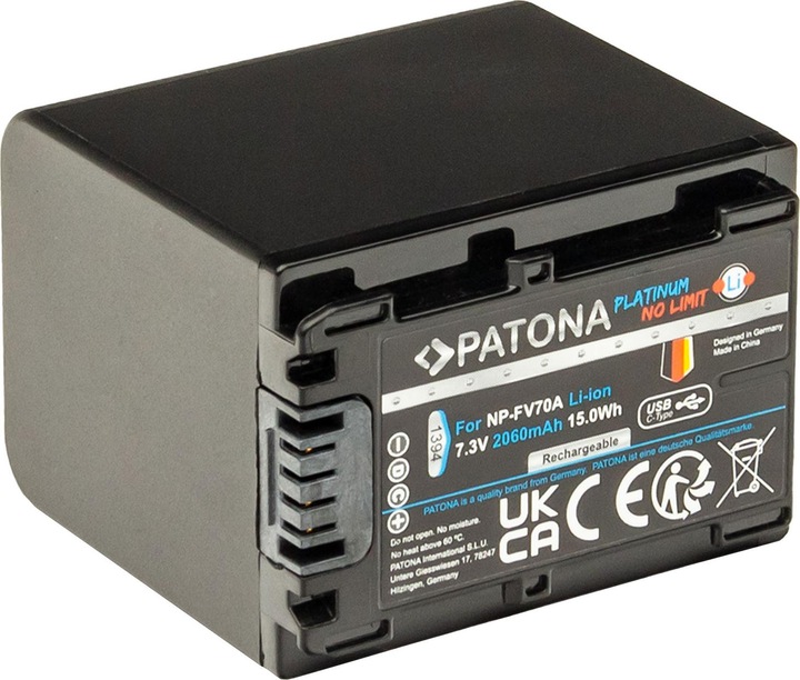 Produktbild Patona Platinum USB-C Sony NP-FV70