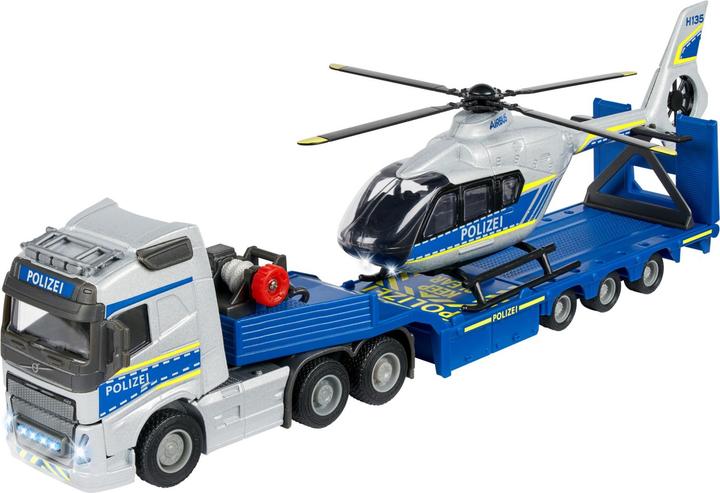 Majorette Volvo Truck + Airbus Police Helicopter