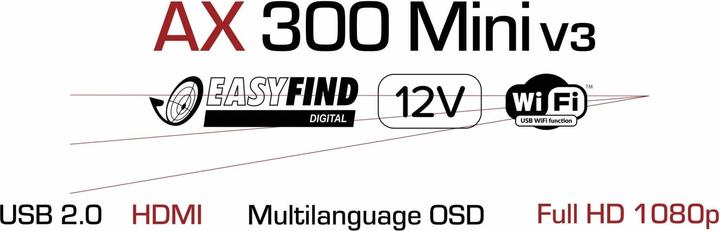 Actual product image Opticum DVB-S2 HDTV Receiver AX 300 mini V3 with PVR (DVB-S2, Hard drive)