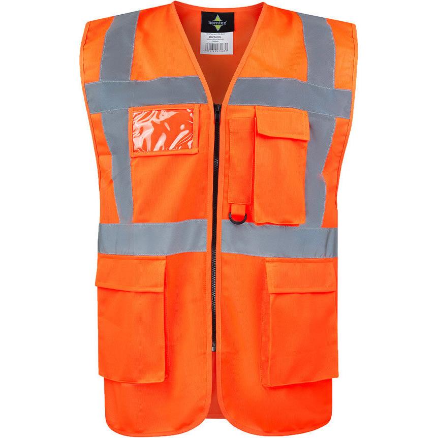 Korntex, Warnweste + Warnshirt, Slim Multifunktionsweste (XL)