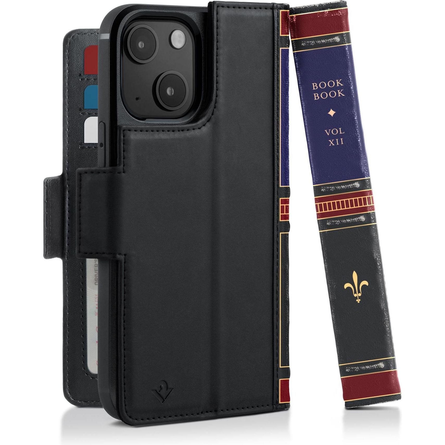 TwelveSouth Book-Cover Vintage Book black (Apple iPhone 14 Plus), Smartphone Hülle, Schwarz