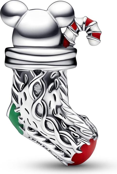 Immagine prodotto Pandora Topo e calza di Natale (Argento 925, Smalto)