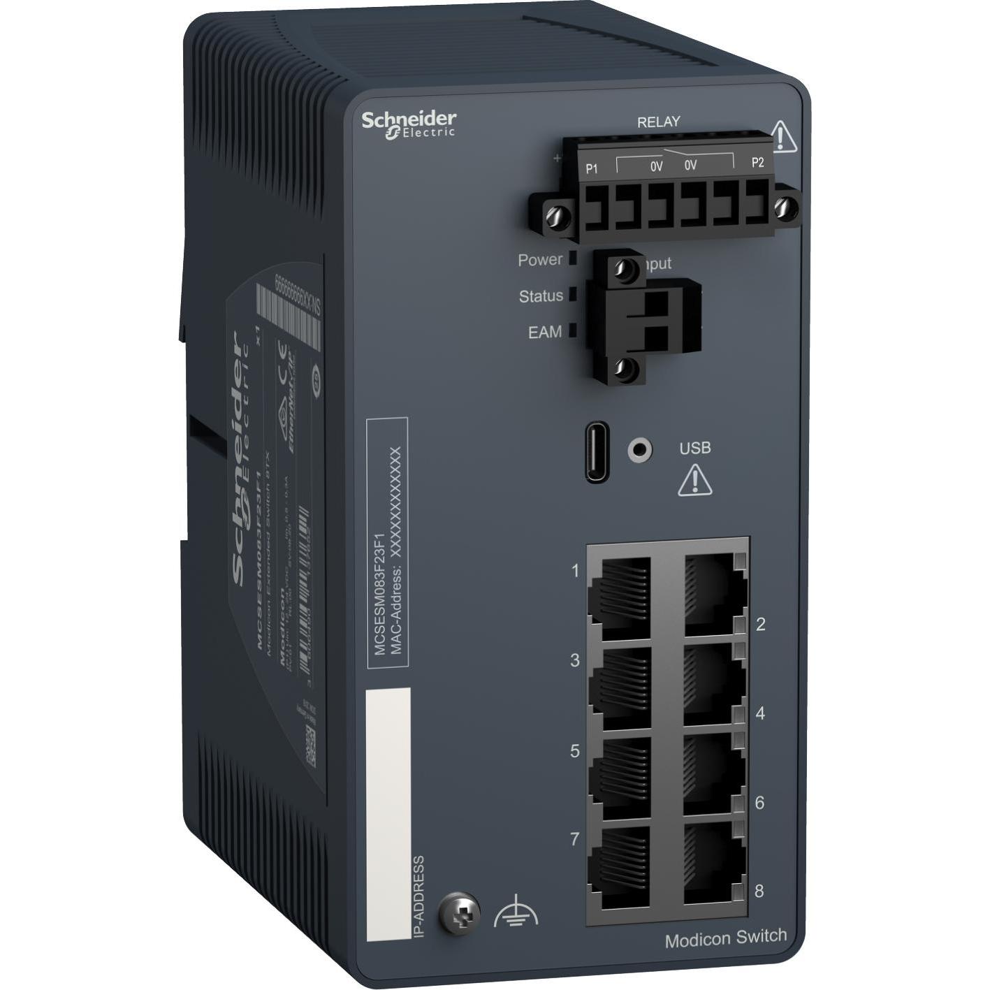 Schneider Electric MCSESM083F23F1 (8 Ports), Netzwerk Switch