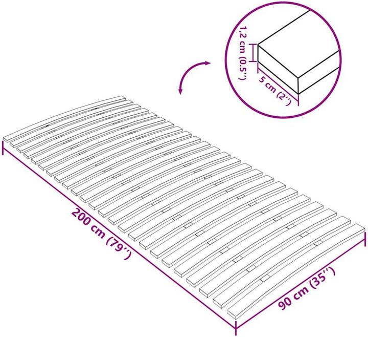 Actual product image vidaXL Lattenrost