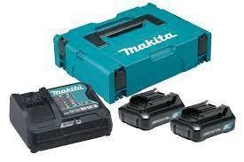 Immagine prodotto Makita ZESTAW ZASILAJĄCY 12V 2x1.5Ah (BL1016x2+DC10SB) MAKPAC (12 V)