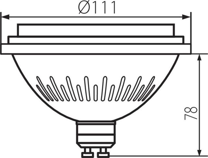 Actual product image Kanlux IQ LED headlight bulb ES111 12W neutral 27319 (GU10, 1050 lm)